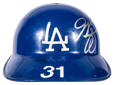 Mike Piazza Game Used and Signed Los Angeles Dodgers Catchers Helmet (PSA/DNA) 